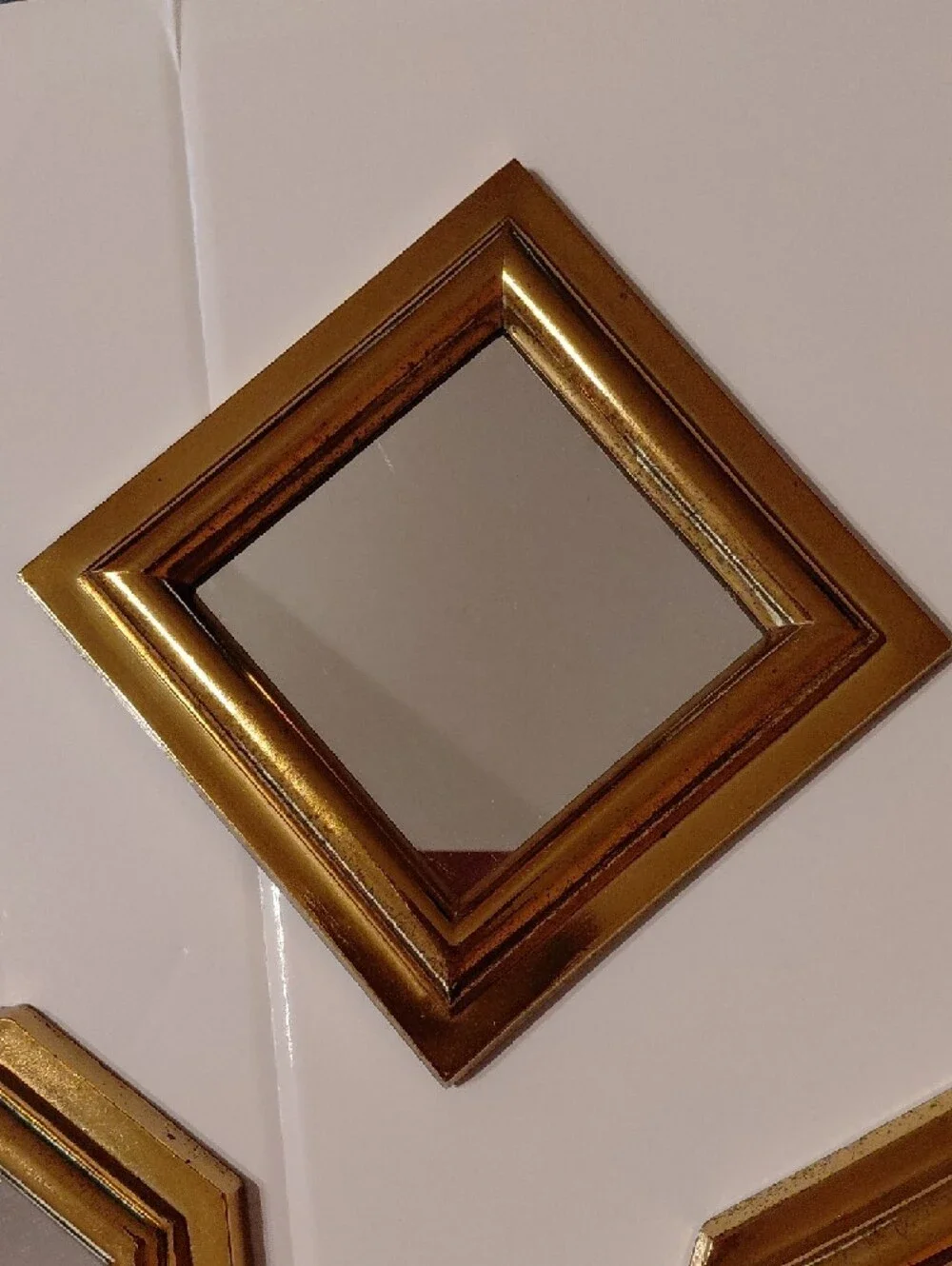 Home Interiors Gold Decorative Wall Mirror Trio